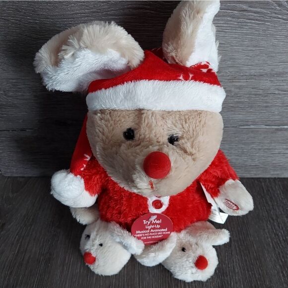 NEW Singing, Toe Tapping, Dan Dee Christmas Mouse Plush - Picture 2 of 5